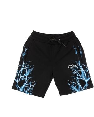 Phobia Tracksuit Shorts Light Lightning Shorts - Black