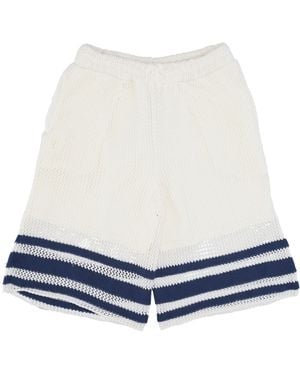 Arte' Shane Knit Stripe Short Shorts - Blue