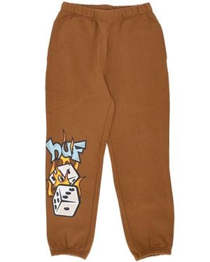 Huf Dicey Fleece Pant Sweatpants - Brown