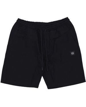 DOLLY NOIRE Pantalones Cortos Tipo Jogging De Algodon Ripstop Para Hombre, Color Negro
