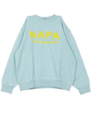 Napa Silver B-Arosa Crew Sweat Crew Neck Sweatshirt - Blue