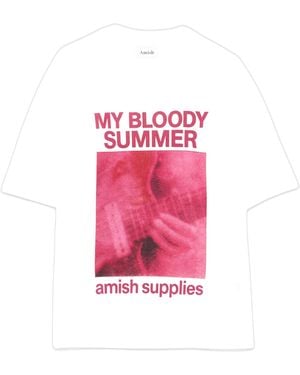 AMISH T-Shirt Crop Jersey Bloody Summer - Pink