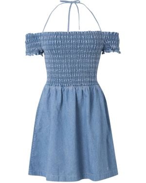 Tommy Hilfiger Robe De Femme Dw0Dw20677 Milieu Denimal - Bleu