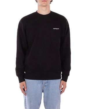 Carhartt Sweatshirt I034496 0D2Xx Script Embroidered Sweat - Black