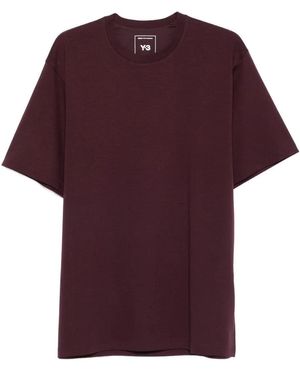 Y-3 T-Shirt Met Ronde Hals En Korte Mouwen - Paars