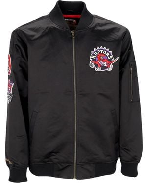 Mitchell & Ness Bomber Jacket Nba Lightweight Satin Bomber Torrap - Black