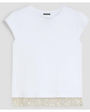 Pennyblack T-Shirt With Fringe Of Beads - White
