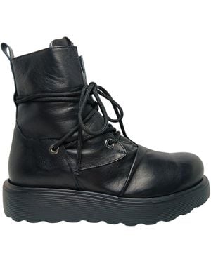 Ixos Chaussures Pour Femmes Botte Bulma Avec Lacets - Noir