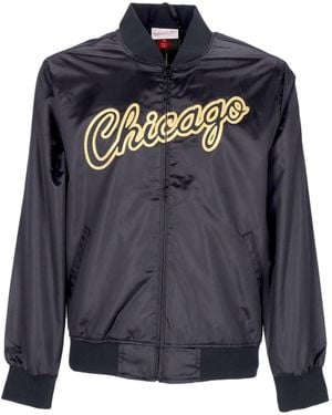 Mitchell & Ness Nba Big Face 4.0 Satin Jacket Hardwood Classics Chibul - Blue