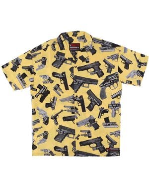 Propaganda Arsenal Beach Shirt Overhemd Met Korte Mouwen Zwart/Geel - Metallic