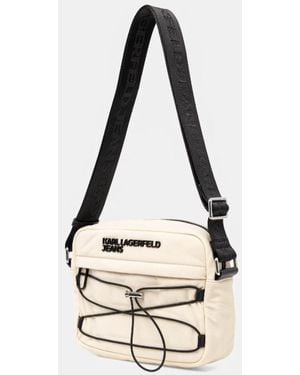 Karl Lagerfeld Utility String Crossbody Handtasche - Natur