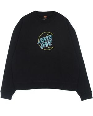 Santa Cruz Empty Moon Dot Crew Crewneck Sweatshirt - Black