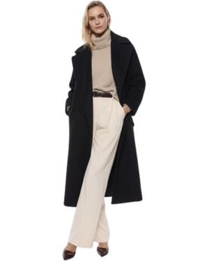 Imperial Coat Over With Maxi Revers And Pockets - Black