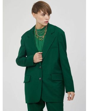 Silvian Heach Regular Single -breasted Blazer. Model With Side Pockets And Double Slit On The Back. Pga22261gc Verde - Green