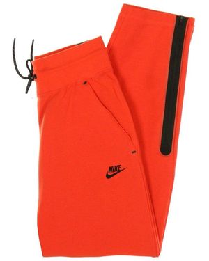 Nike Leichte Trainingshose Fur Damen, Sportswear Tech Fleece, Chilerot/Schwarz