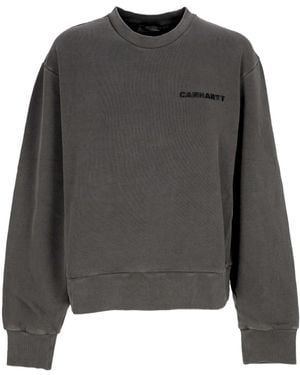 Carhartt Akron Sweat Sudadera Ligera Con Cuello Redondo Para Mujer Tenida En Prenda Negra - Gris