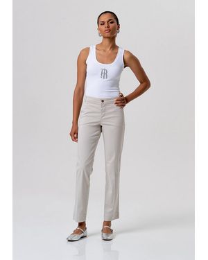 Fracomina Pants Chino Sand - White