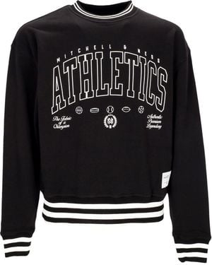 Mitchell &amp; Ness Classics Heavyweight Crewneck Lightweight Crewneck Sweatshirt - Black