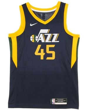 Nike Basketbaltanktop Voor Nba Swingman Jersey Icon Edition 2020 Nr. 45 Mitchell Donovn Utajaz College/Zonnewijzer - Blauw
