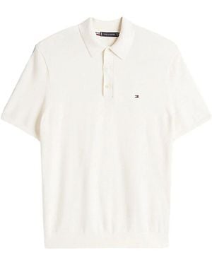 Tommy Hilfiger Polo Mw0Mw38465 Ketting Van Het Interlock Ybr Wit
