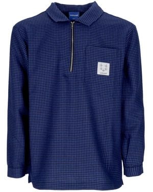 USUAL Long Sleeve Signature Shirt - Blue