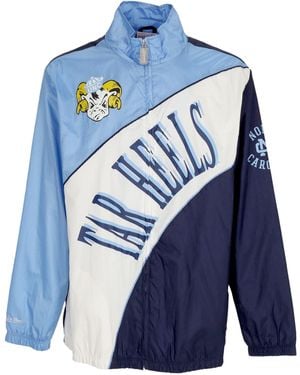 Mitchell &amp; Ness Ncaa Arched Retro Lined Windbreaker Unchee Windbreaker Jacket - Blue