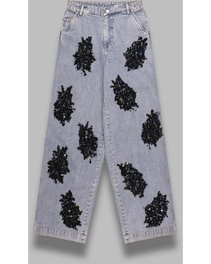 Essentiel Antwerp Icie Verfraaid Denim Jeans - Grijs