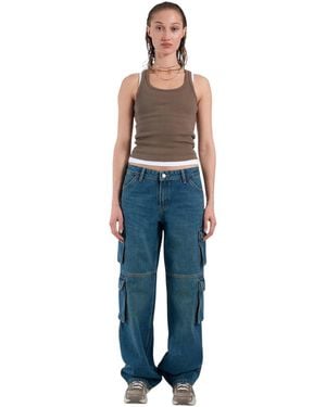 Dr. Denim Denim Heuvel Multi Cargo Jeans - Blauw