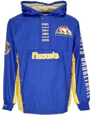 Mitchell &amp; Ness Removable Windbreaker Nba Team Og 2.0 Anorak Windbreaker Vintage Logo Dennug - Blue