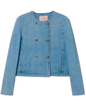 Twinset Coats Light Denim - Blue