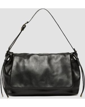 Marella Bolso Mediano En Piel De Mujer Negra - Negro