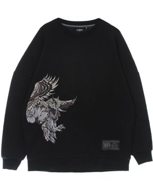 DOLLY NOIRE Lightweight Crewneck Sweatshirt Golden Owl Crewneck - Black