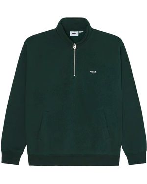 Obey Fenol Obras Establecidas Audaz Mockneck Fleece - Verde