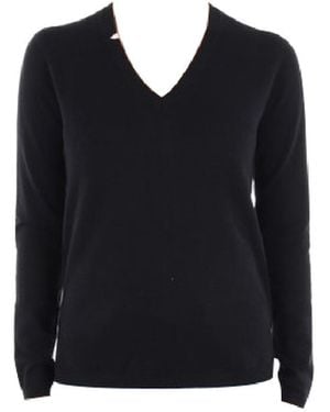 Sun 68 V Neck Solid L/S K30201 - Black