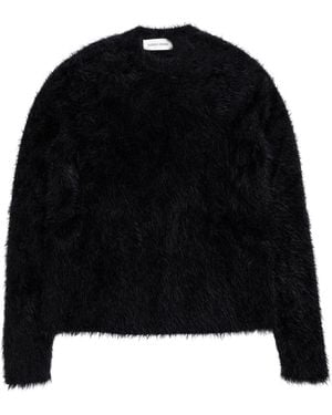 Marine Serre Wilder Puffy-Strickpullover Mit Rundhalsausschnitt - Schwarz
