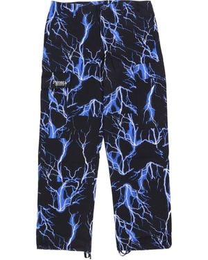 Phobia Pantalon Largo Cargo Lightning Para Hombre Negro/Azul