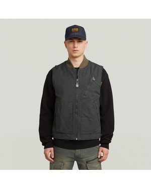 G-Star Jasjes En Jasjes Voor D26910-D191 Duty Canvas Vest 995 Asfalt - Zwart