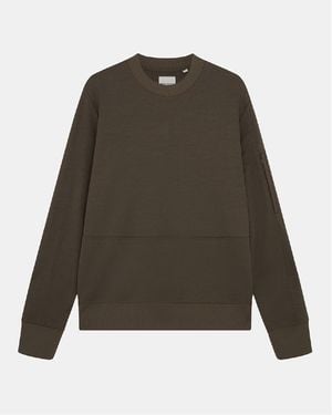 LYLE AND SCOTT 1874 Vrouwen Ml1742V Tricot Crew Hals Sweatshirt W48 Olijfolie - Groen