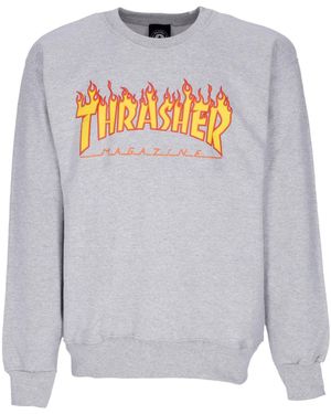 Thrasher Flame Crewneck Sweatshirt - Gray