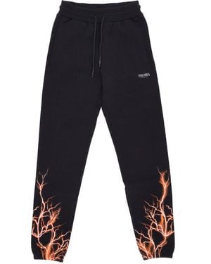 Phobia Pantalones De Chandal Ligeros Para Hombre Pantalones Lightning Negro/Naranja - Azul