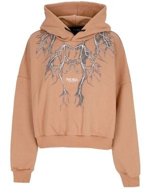 Phobia Sudadera Corta Ligera Con Capucha Para Mujer Sudadera Corta Con Capucha Lightning Terracota/Gris - Neutro
