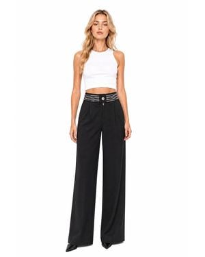 Pinko Pantalones De Limusina Negra - Negro