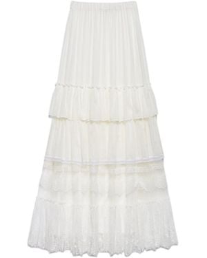 Aniye By Long Skirt Carmen With Lace - White