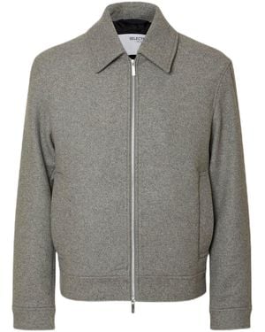 SELECTED Jas Philip Wol Blend Jasje - Grijs