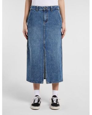 Dickies Falda Larga Carpenter Denim Mujer - Azul