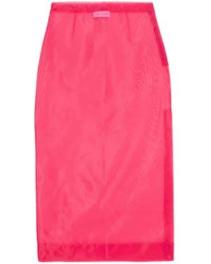 WEILI ZHENG Falda De Mujeres En Organza - Rosa