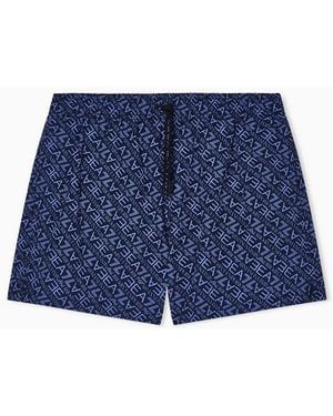 EA7 Swimsuit With Print - Blue