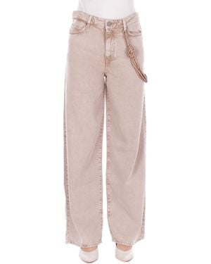 Pinko Pants 104601A33R C88 Lauryn Loose Bull Untied - Pink