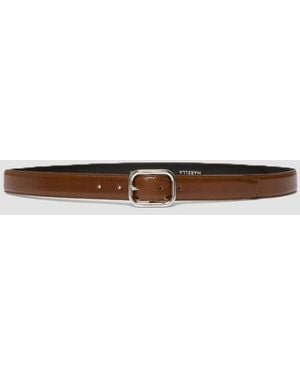 Marella Ceinture En Cuir Brillant Pour Femme - Blanc