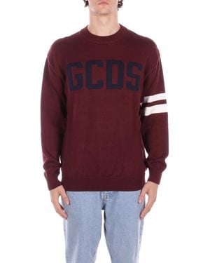 Gcds Knitted B2Xm1506I5 49 Logo Reg Sweater Burgundi - Red